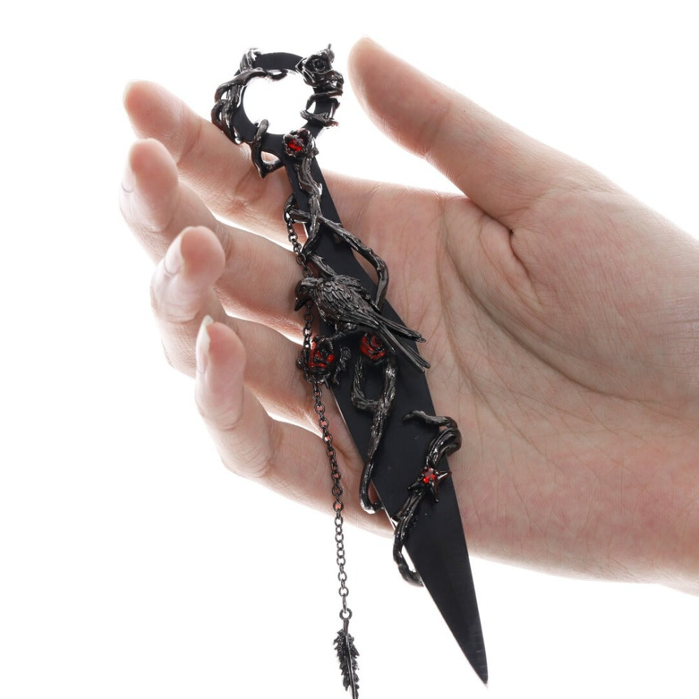 Crow Handcrafted Rose Kunai