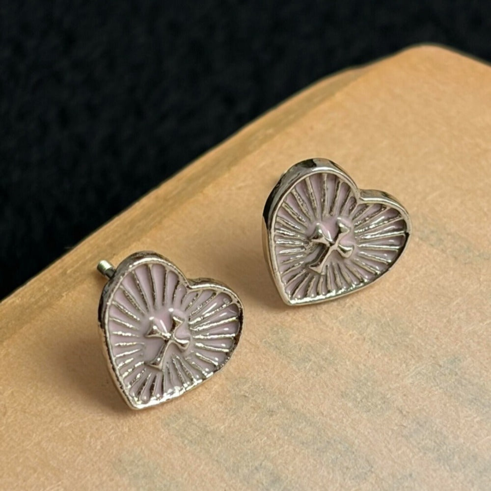 Vintage Hollow Heart Earrings