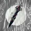 Gothic Red Rose Velvet Thorn Handcrafted Dagger
