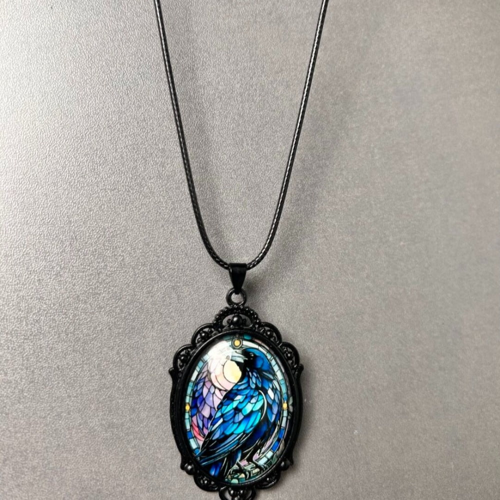 Raven Gazing in the Cathedral Necklace