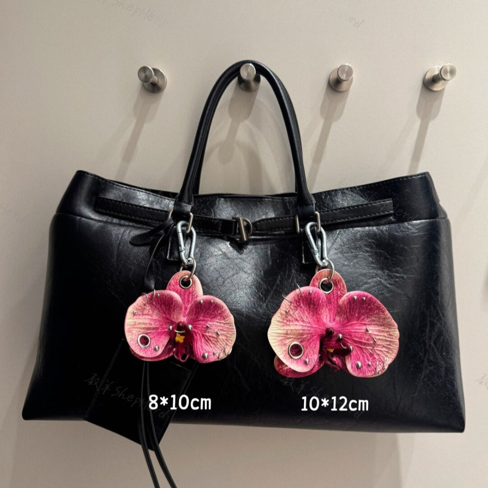 Handmade Punk Phalaenopsis Bag Charm