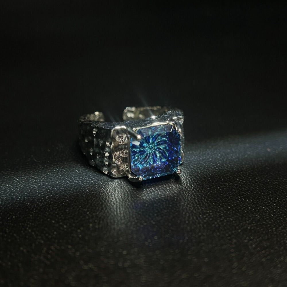 Dark Sapphire Open Ring