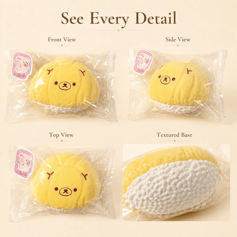 Durian Bear Handmade Squishy – 190g Buttery Dough Texture Sensory Squeeze