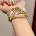 Vintage Gold-Beaded Bracelet