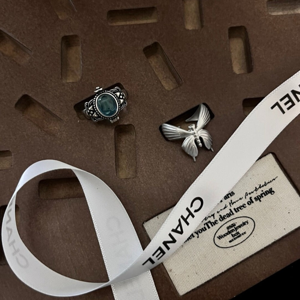 Forest & Butterfly Ring Set