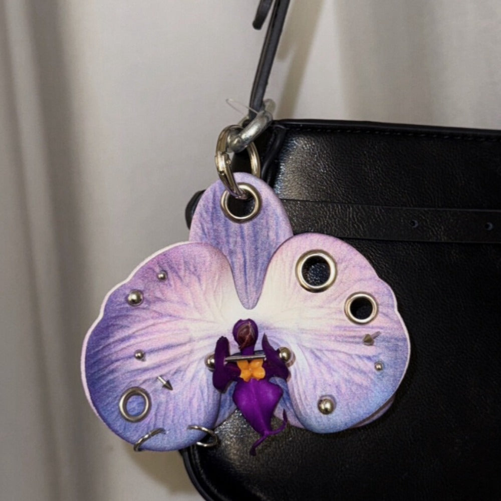 Handmade Punk Phalaenopsis Bag Charm