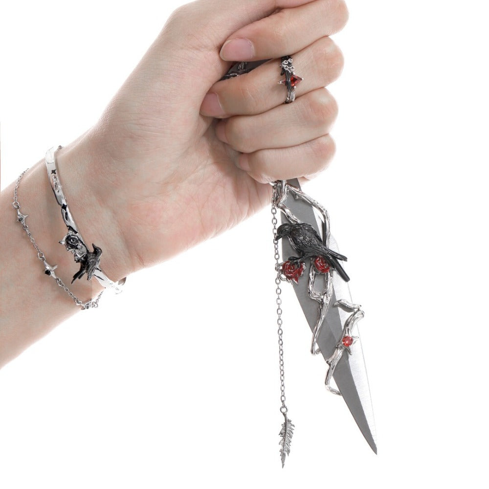 Crow Handcrafted Rose Kunai