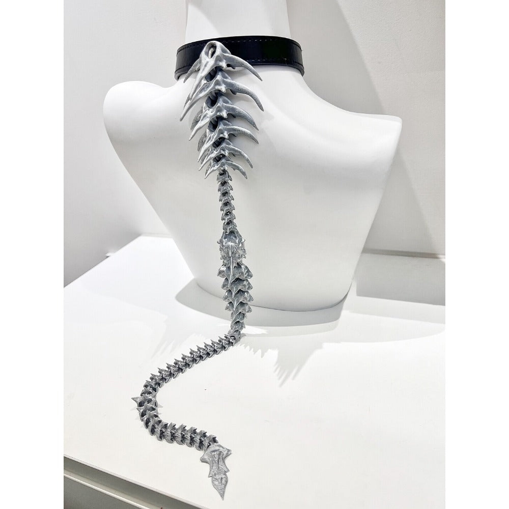 Handcrafted Dark Gothic Spine Necklace Choker