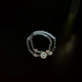 Vintage Grey Moonstone Beaded Bracelet