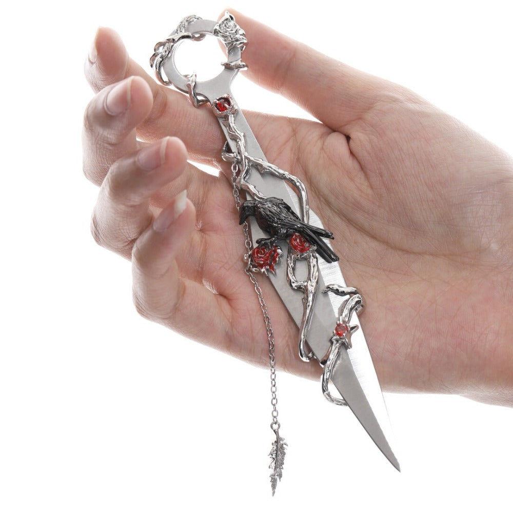 Crow Handcrafted Rose Kunai