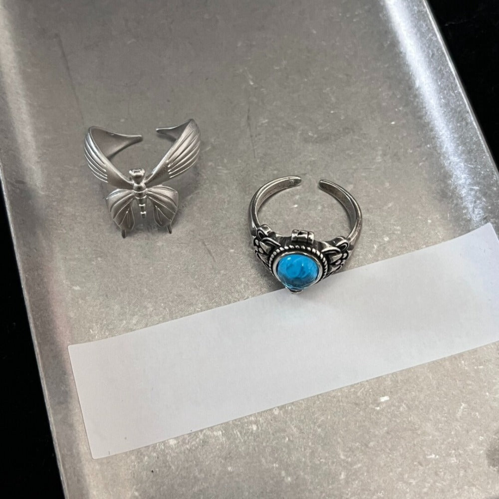 Forest & Butterfly Ring Set