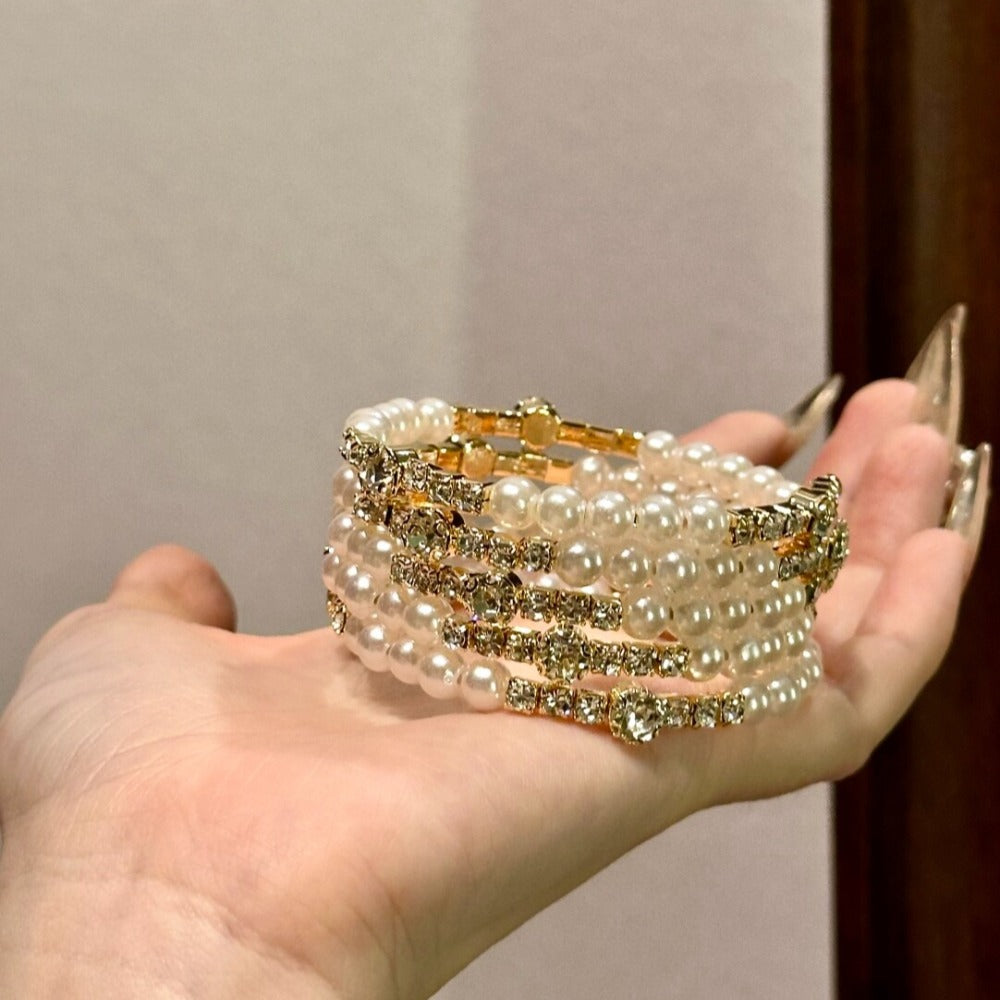 Vintage Gold-Beaded Bracelet