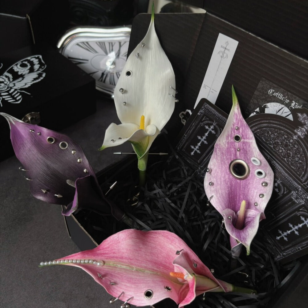 Handcrafted Pierced Calla Lily Charm Pendant