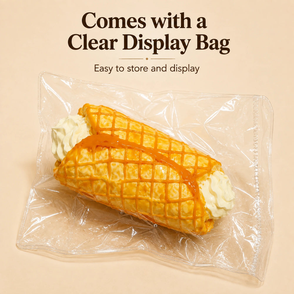 166g Cream Crispy Roll Squishy – Slow Rising Handmade Silicone Bakery Squishy
