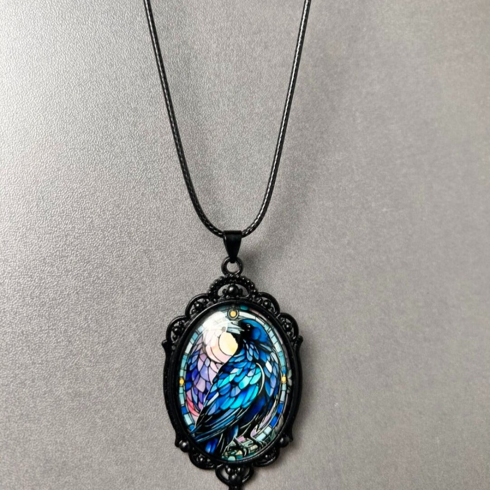 Raven Gazing in the Cathedral Necklace