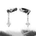 Dove & Raven Teardrop Ear Cuff — No Piercing Feather Clip