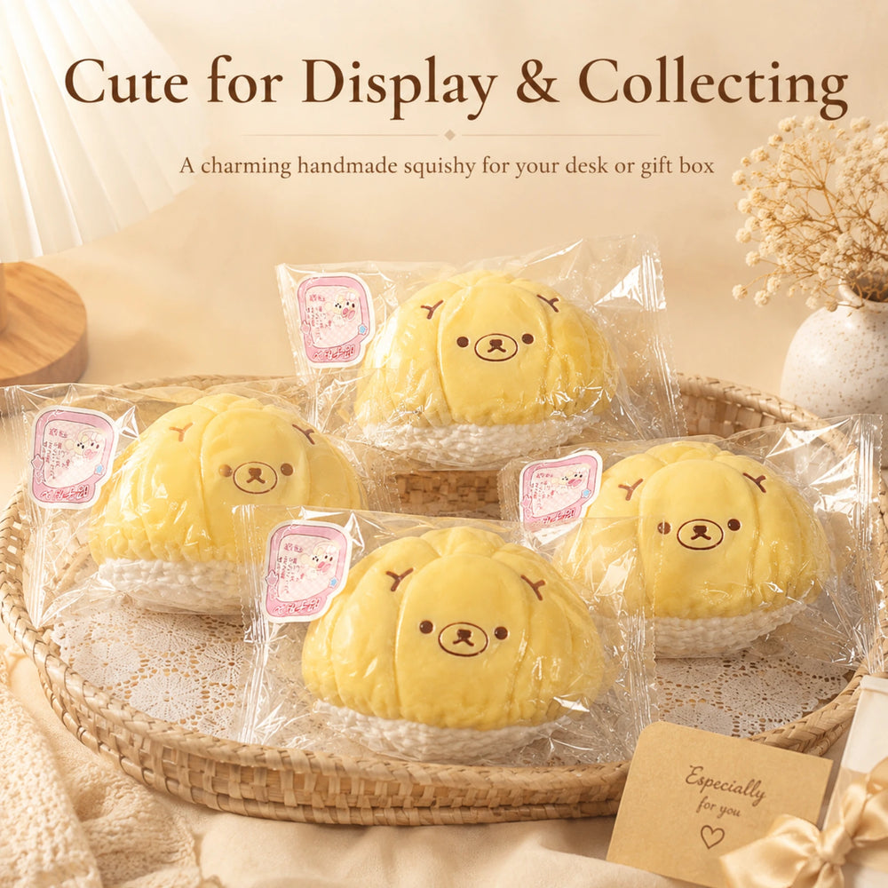 Durian Bear Handmade Squishy – 190g Buttery Dough Texture Sensory Squeeze