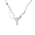 Irregular Moonstone Collarbone Necklace