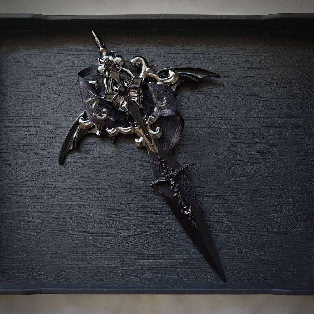 Gothic Dark Wing Cross Handcrafted Dagger