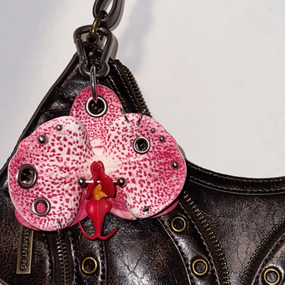 Handmade Punk Phalaenopsis Bag Charm