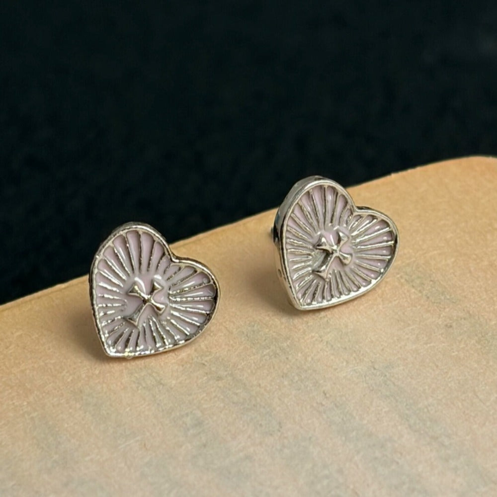 Vintage Hollow Heart Earrings