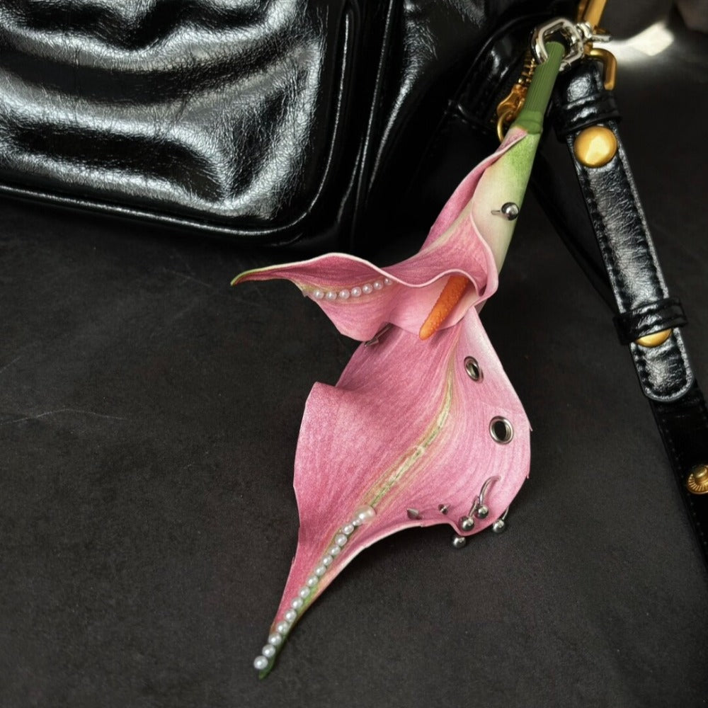 Handcrafted Pierced Calla Lily Charm Pendant