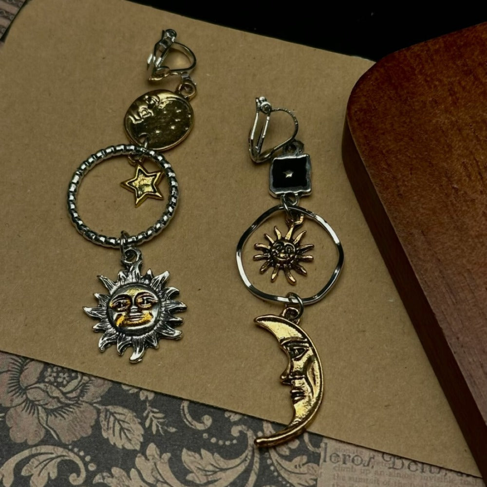 Vintage Retro Moon Earrings