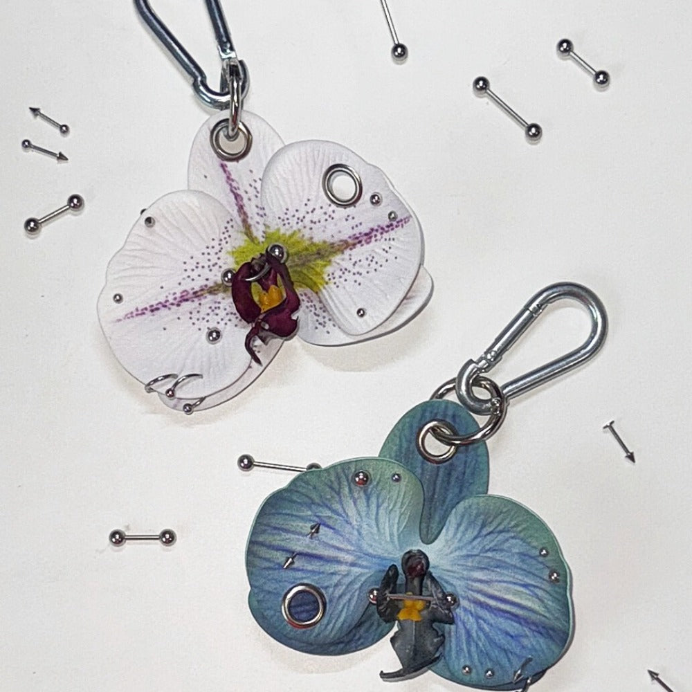 Handmade Punk Phalaenopsis Bag Charm