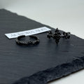 Dark Gothic Zirconia Couple Ring Set