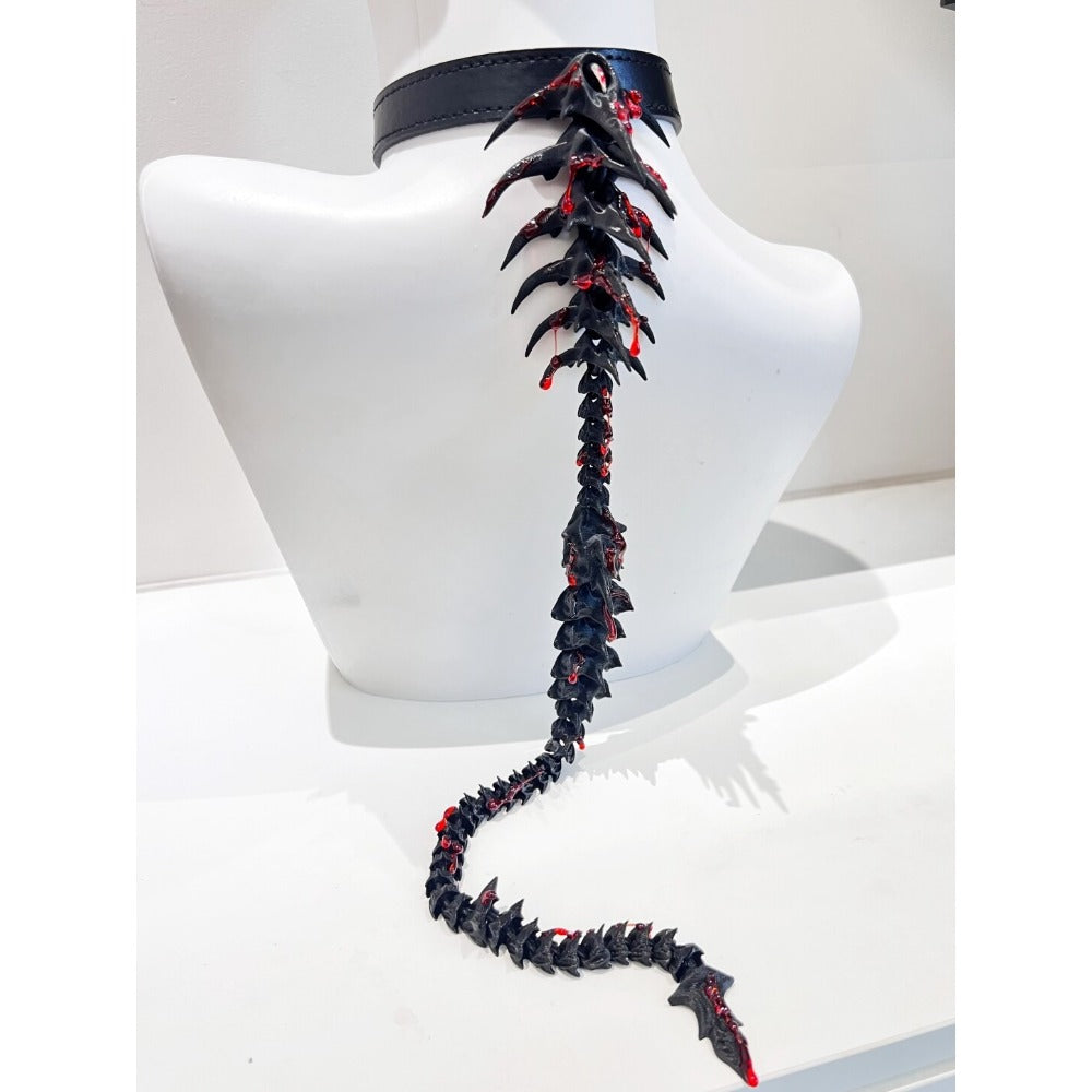 Handcrafted Dark Gothic Spine Necklace Choker