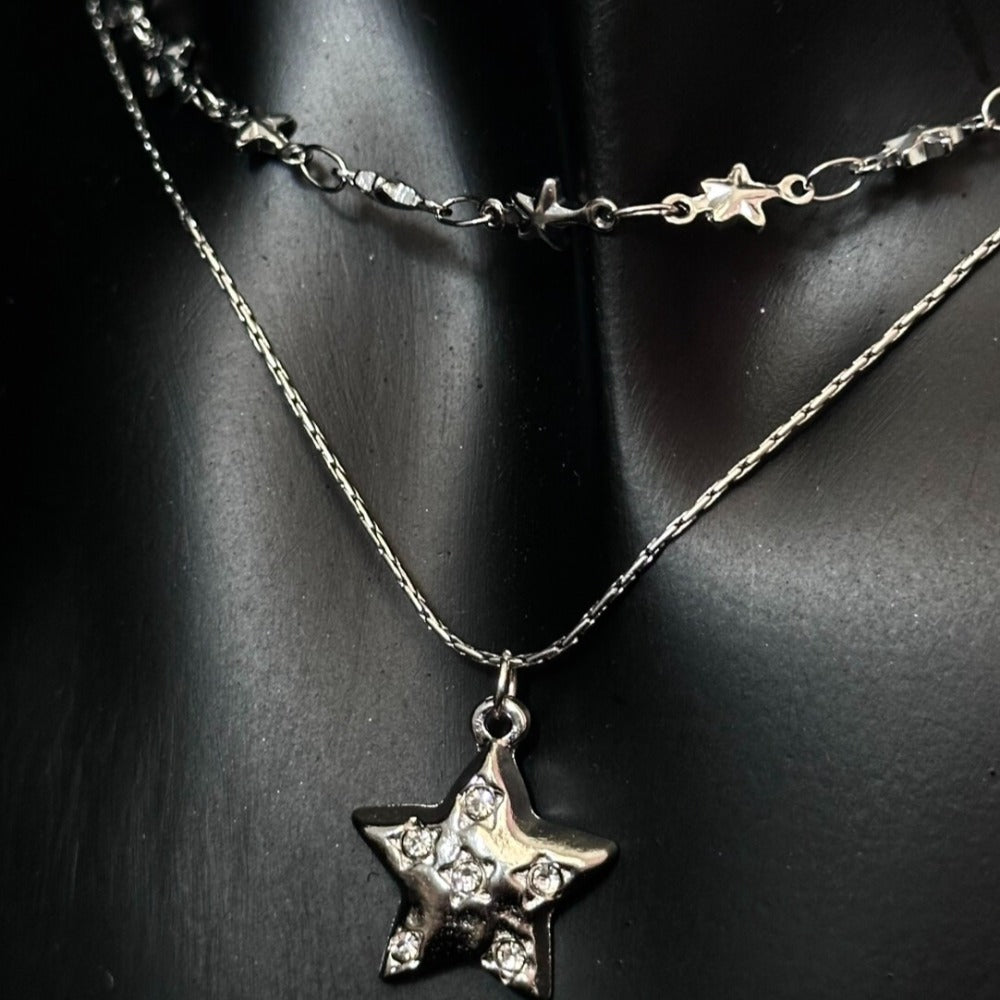 Vintage Double-Layer Star Collarbone Necklace
