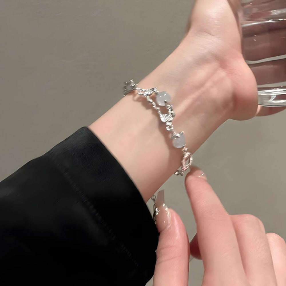 Irregular Moonstone Splice Bracelet