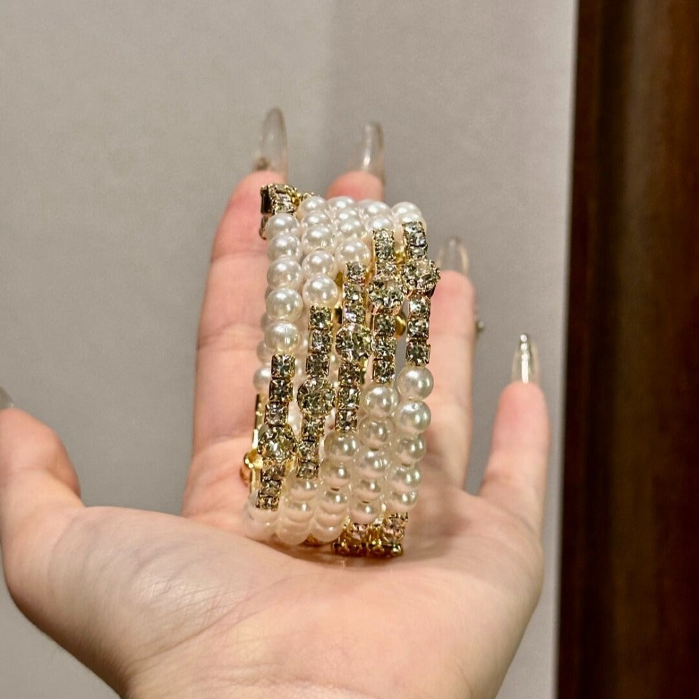 Vintage Gold-Beaded Bracelet