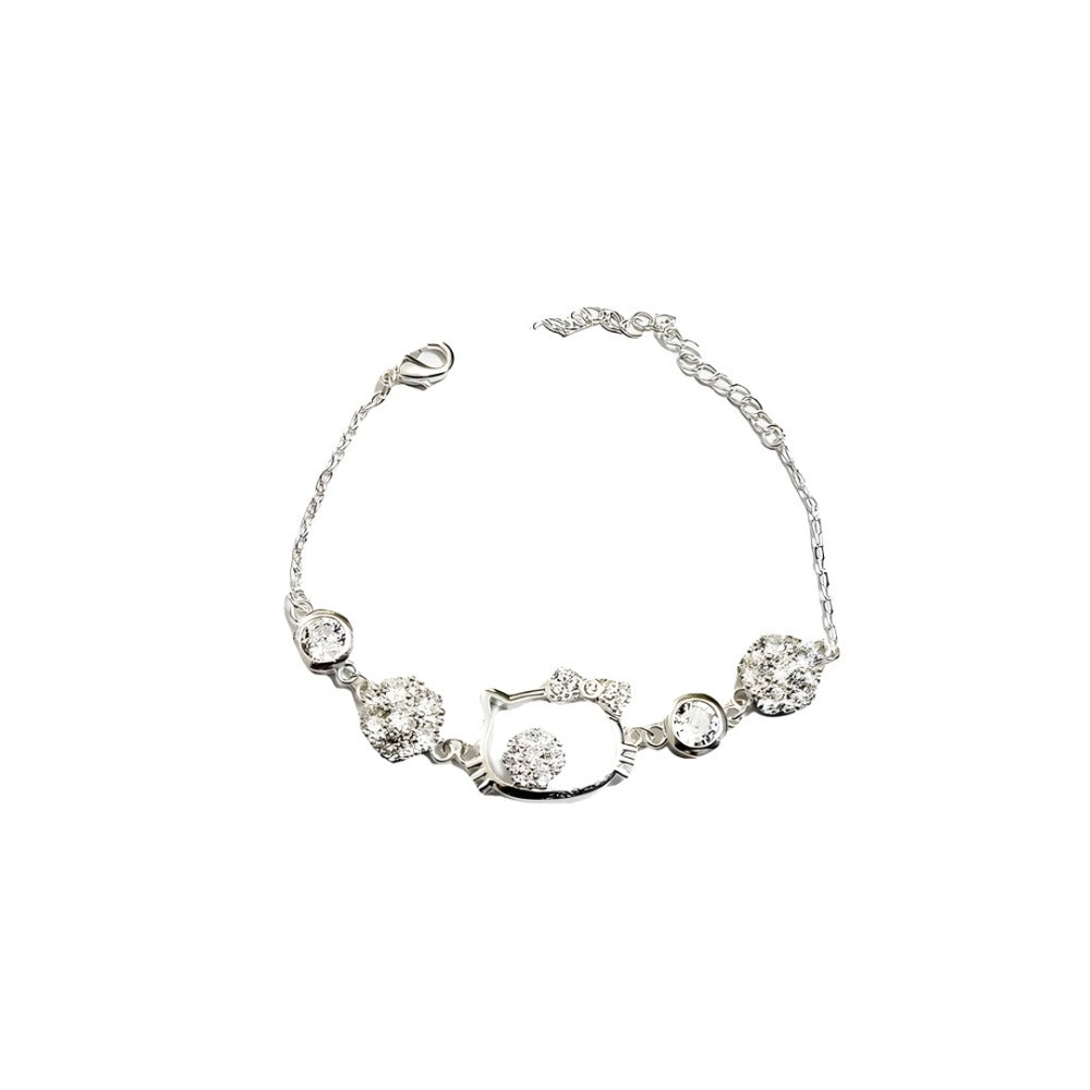 Crystal Kitty Cat Bracelet