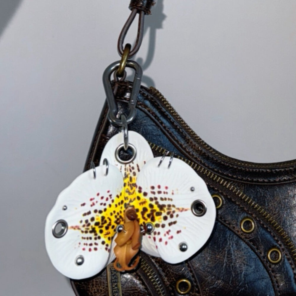 Handmade Punk Phalaenopsis Bag Charm