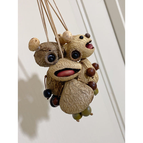 Natural Indonesian Black Nutshell Doll