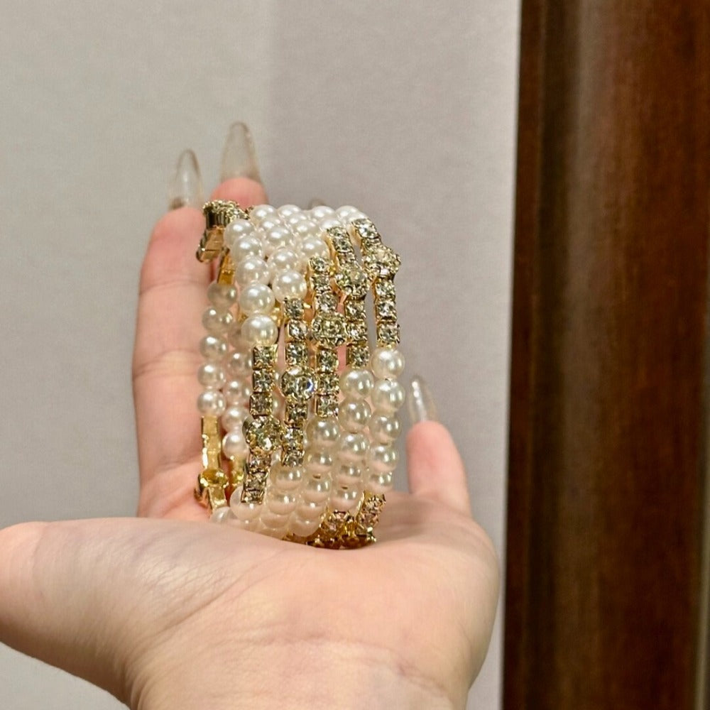 Vintage Gold-Beaded Bracelet