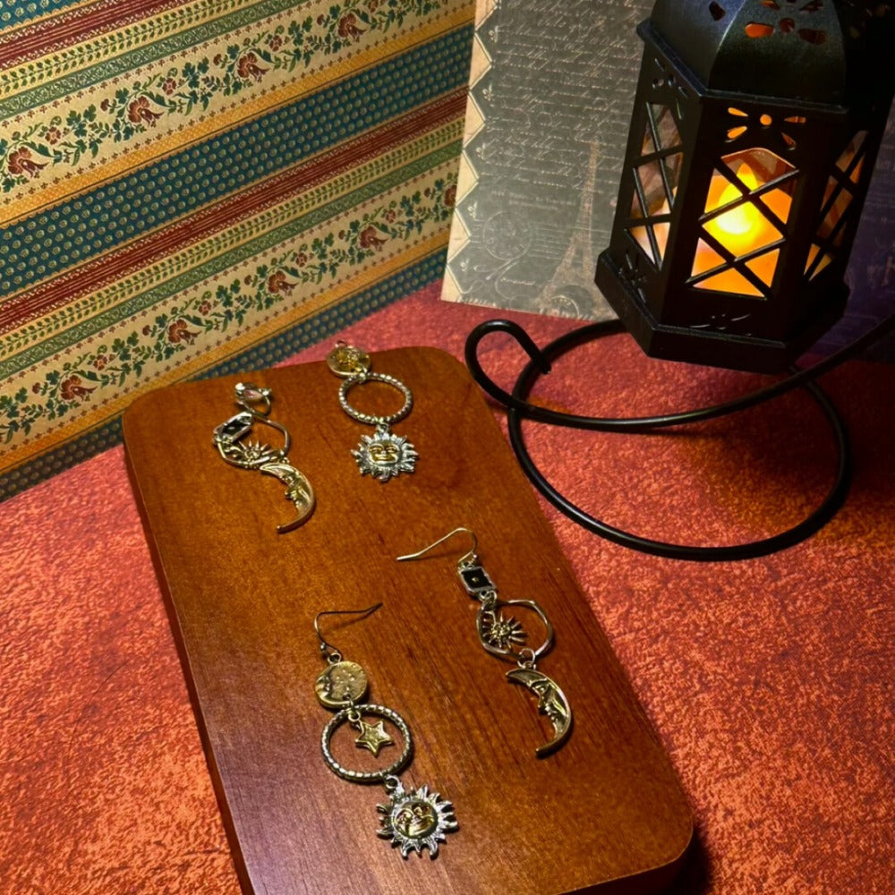 Vintage Retro Moon Earrings