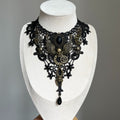 "Hell is Other People" Gothic Lace Pendant Necklace