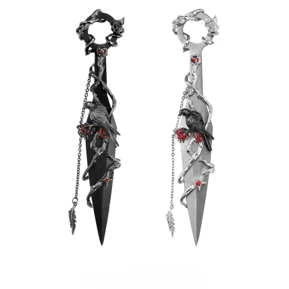 Crow Handcrafted Rose Kunai